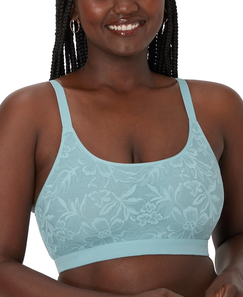 Bali Women's Breathe Lace-Overlay Bralette Dfcmbr
