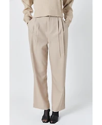Grey Lab Women's Pleated Wide Trousers