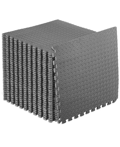 ProsourceFit Exercise Puzzle Mat 1/2-in, Blue, 144 Sq Ft - 36 Tiles