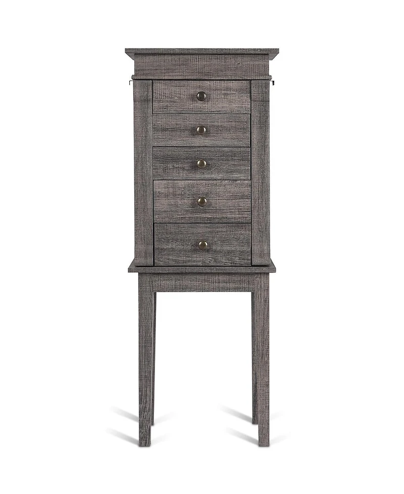 Gouun Standing Jewelry Cabinet Storage Organizer with Wooden Legs