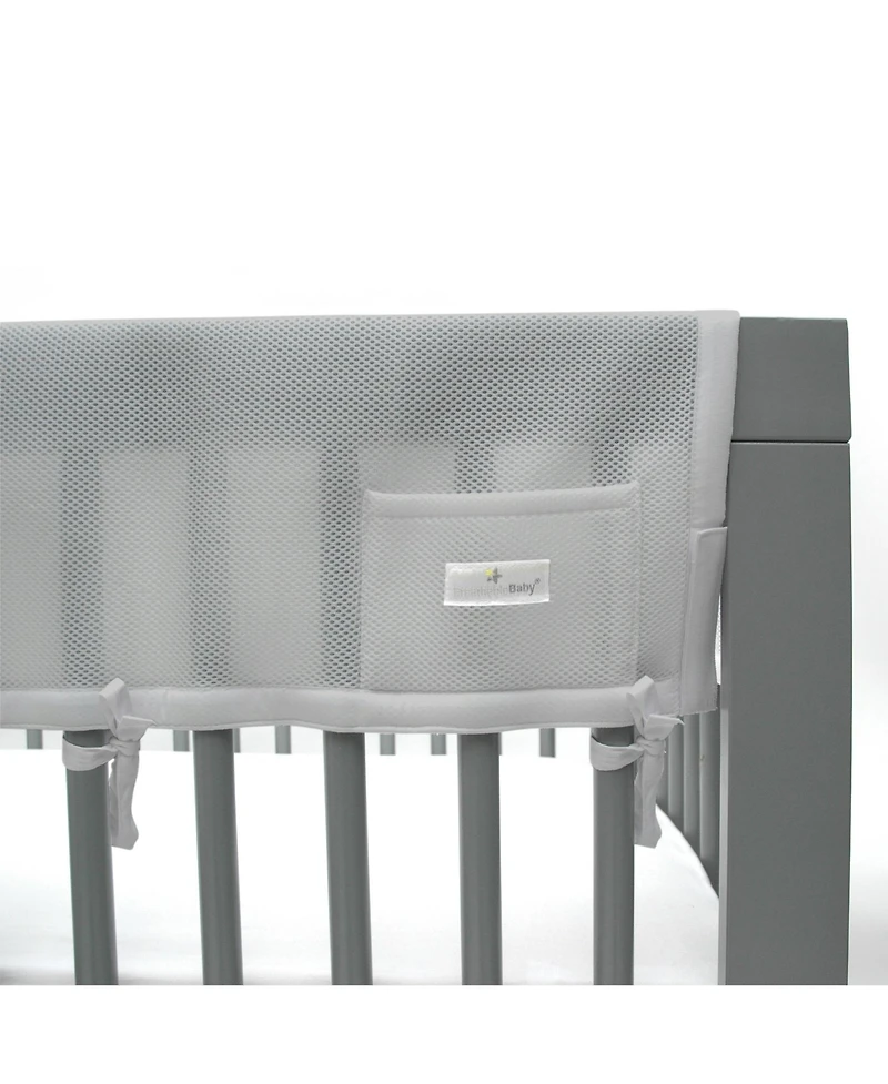 BreathableBaby Breathable Mesh Crib RailGuard Teething Cover, 51" Long Panel