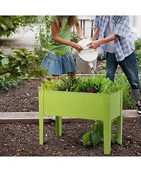 24'' x12'' Outdoor Elevated Garden Plant Stand Raised Tall Flower Bed Box