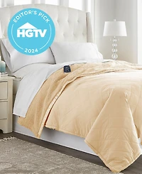 Shavel Reversible Micro Flannel to Sherpa Electric Blanket, Full