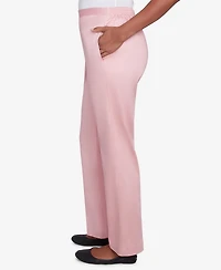 Alfred Dunner Women's Coming Up Roses Sateen Woven Medium Length Pants