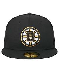 New Era Men's Black Boston Bruins Core 59FIFTY Fitted Hat