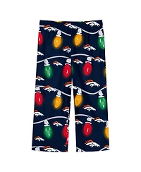 Outerstuff Toddler Denver Broncos Two-Piece Garland Holiday Long Sleeve Pajama Set