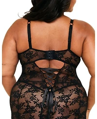 Adore Me Plus Brielle Babydoll & G-String Set Lingerie