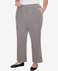 Alfred Dunner Plus Copenhagen Corduroy Average Length Pants