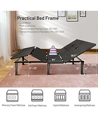 Gouun Ergonomic Adjustable Bed Base with Head and Foot Incline