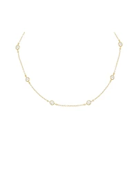 By Adina Eden Gold Plated Diamond By Yard Choker Necklace