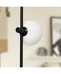 Equinox Modern Wall Plug-In Led Sconce Lamp with Glass Globe Shades (62")