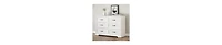 gaomon Dresser For Bedroom With 6 Drawers, Wood Drawer Dresser Chest Of Drawers For Closet, Living Room, Hallway, Nursery, Kids Bedroom(White and Brow