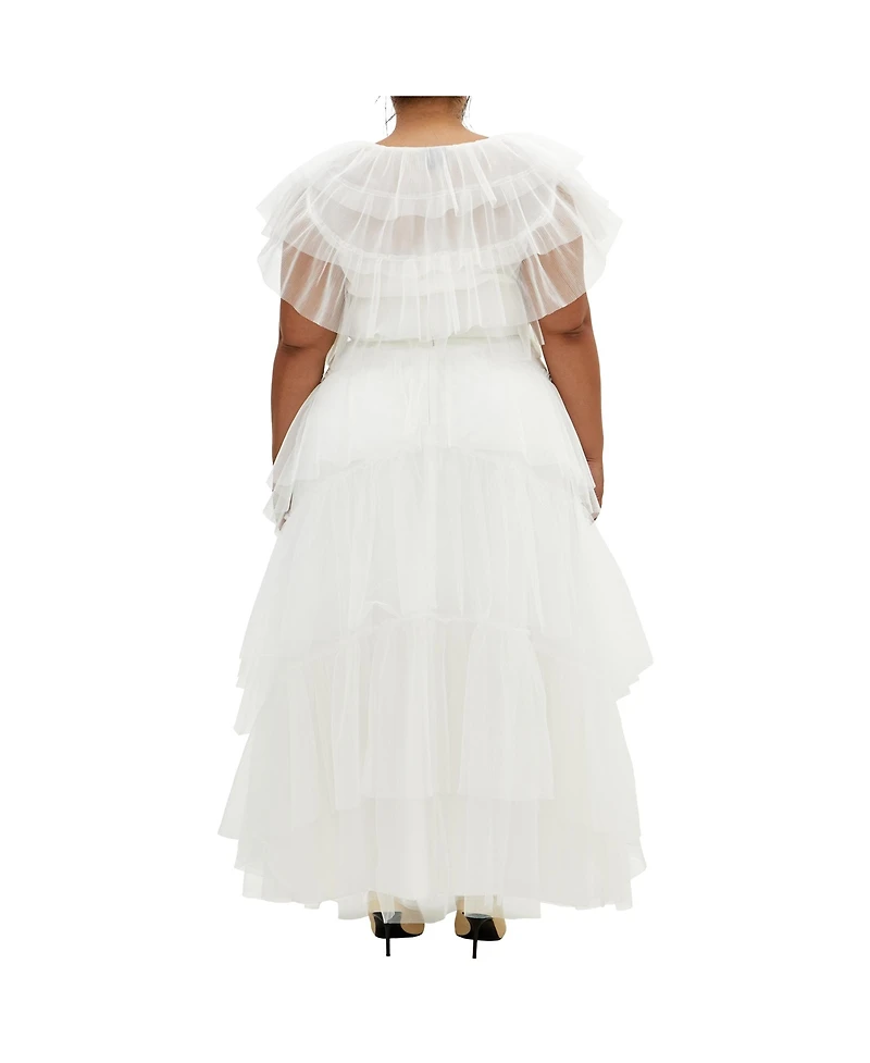 City Chic Plus Size Tulle Sweetheart Jacket
