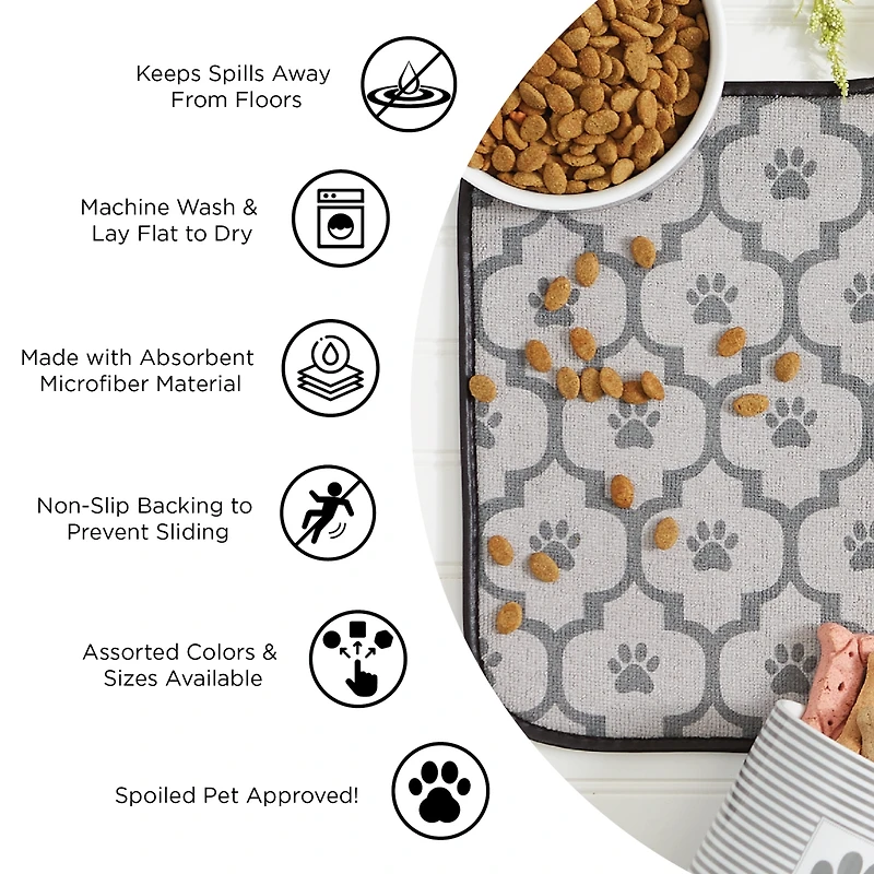 Bone Dry Trellis Print Pet Mat