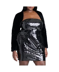 Eloquii Women's Faux Fur Bolero
