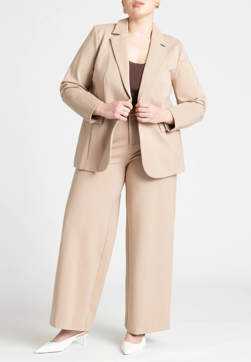 Eloquii Women's Plus The Ultimate Stretch Long One Button Blazer