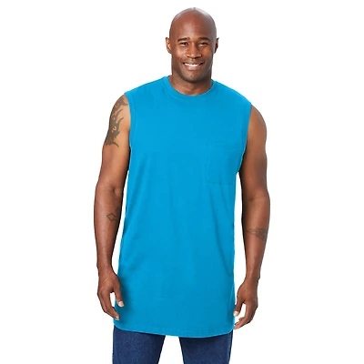 KingSize Big & Tall Shrink-Less Longer-Length Lightweight Muscle Pocket Tee