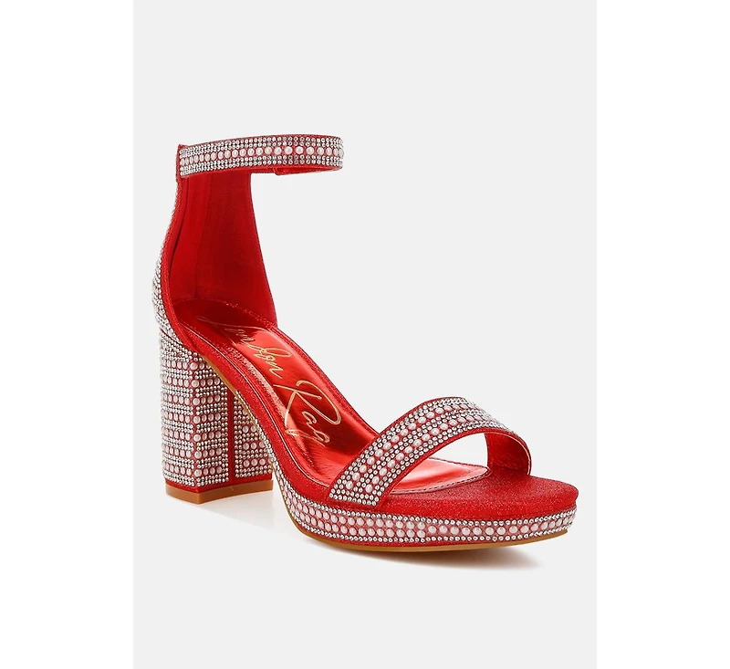 Mejuri Rhinestones And Pearl Embellished Sandals Women