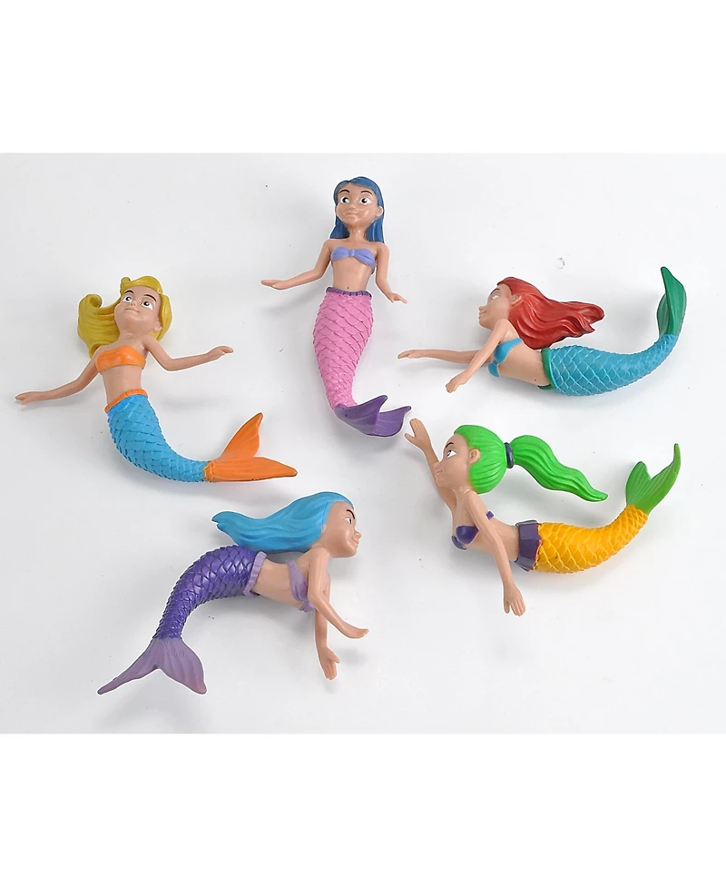Wild Republic Polybag Mermaid Figurines, 5 Pieces