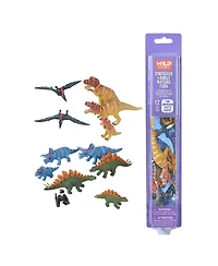 Wild Republic Nature Tube Dinosaur Family Figurines, 12 Pieces