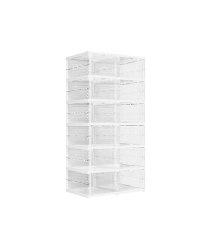 Slickblue Stackable Shoe Boxes for Efficient and Customizable Footwear Storage Solutions