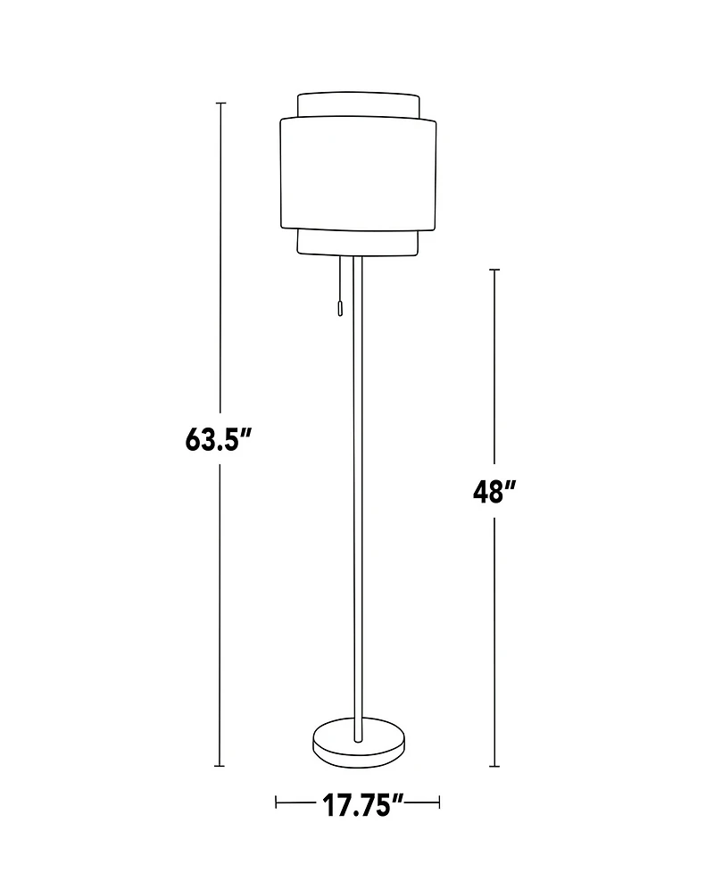 Lumisource Tier 64" Contemporary Standard Floor Lamp