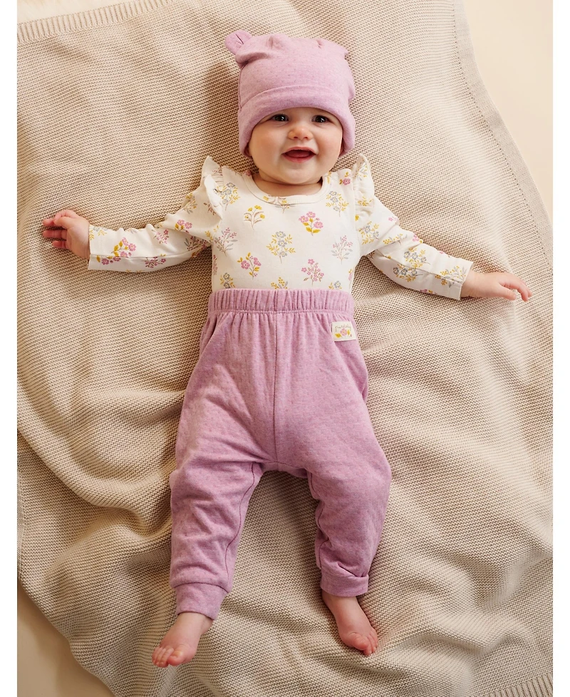 Purebaby Baby Girls 3 Piece Gift Set