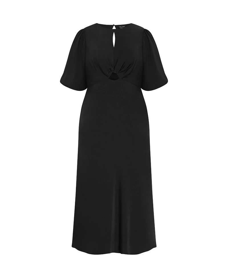 City Chic Plus Ines Puff Dress