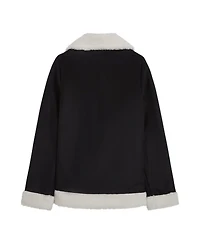 Jessica Simpson Girls 7-16 Fashion Faux Suede Moto Jacket