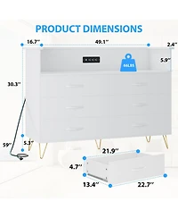 gaomon 6 Drawer Dresser for Bedroom