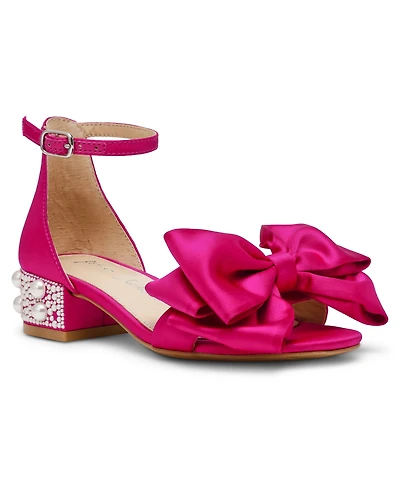 Betsey Johnson Little and Big Girls Lulu Dress Sandal with Pearl Heel