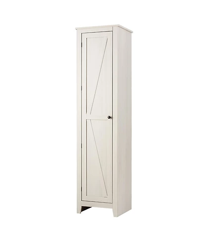 Linen Tower Bathroom Storage Cabinet Tall Slim Side Organizer w/ Shelf