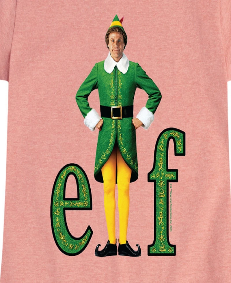 Elf Big Girls Holiday Graphic Short Sleeve Tee