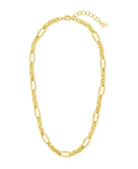 Sterling Forever Tegan Textured Long Link Necklace