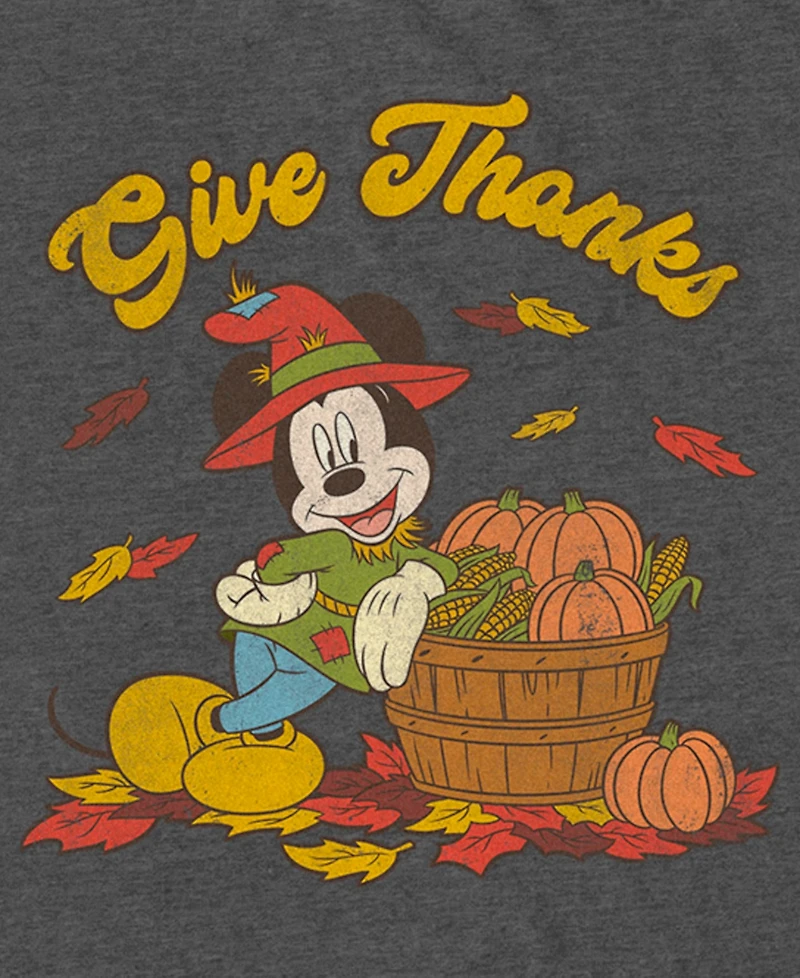 Fifth Sun Men's Mickey Classic Thankful Mouse Short Sleeves T-shirt