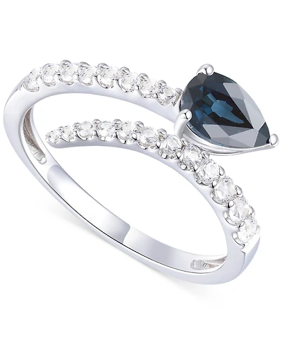 Emerald (5/8 ct. t.w.) & Diamond Bypass Ring (1/3 14k Yellow Gold (Also Available Ruby Sapphire)