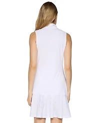G Lifestyle Clothing Women's Sleeveless Half Zip Up Dress