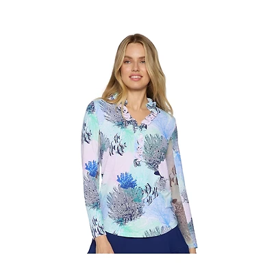 G Lifestyle Clothing Women's G Lifestyle Long Sleeve Double Ruffle Top