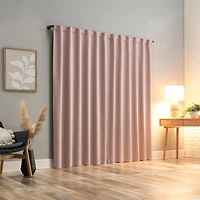 Aria Magnetic Closure Theater Grade 100% Blackout Back Tab Curtain Panel Pair