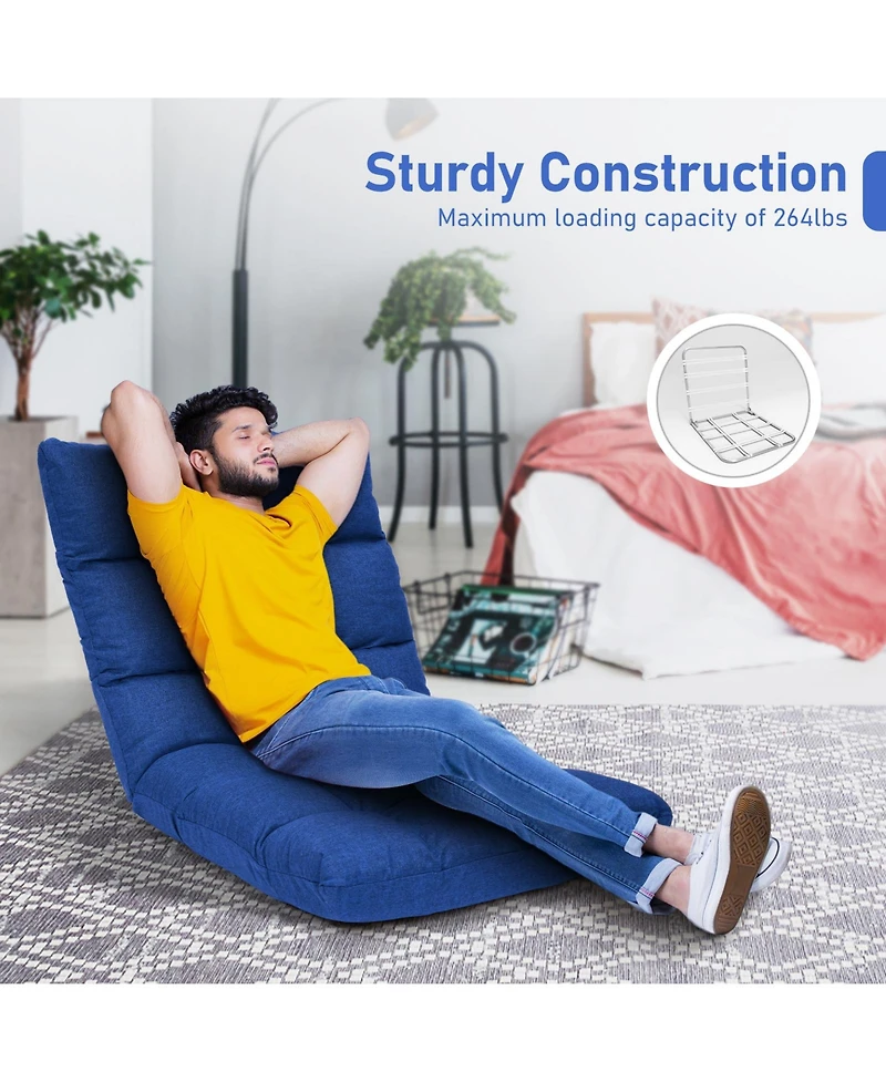 Gouun 14-Position Adjustable Folding Lazy Gaming Sofa