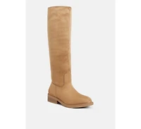 London Rag Chiru Round Toe Microfiber Calf Boots Women