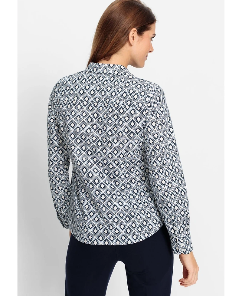 Olsen Women's Diamond Pattern Tailored Shirt