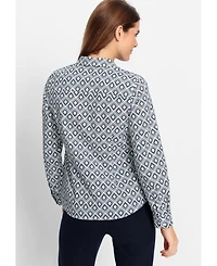 Olsen Women's Diamond Pattern Tailored Shirt