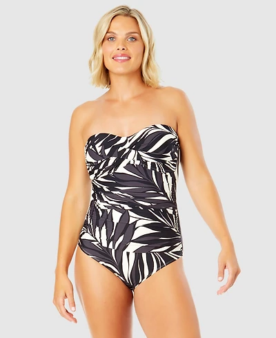 Anne Cole Women's Printed Twist-Front One-Piece Swimsuit