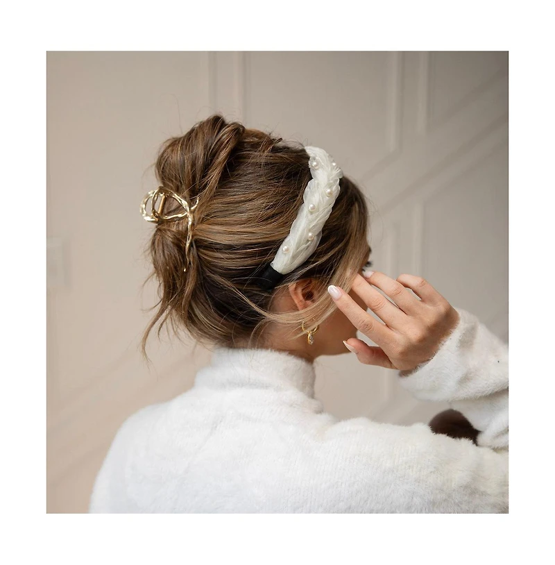 Large Twist Metal Clip - Gold