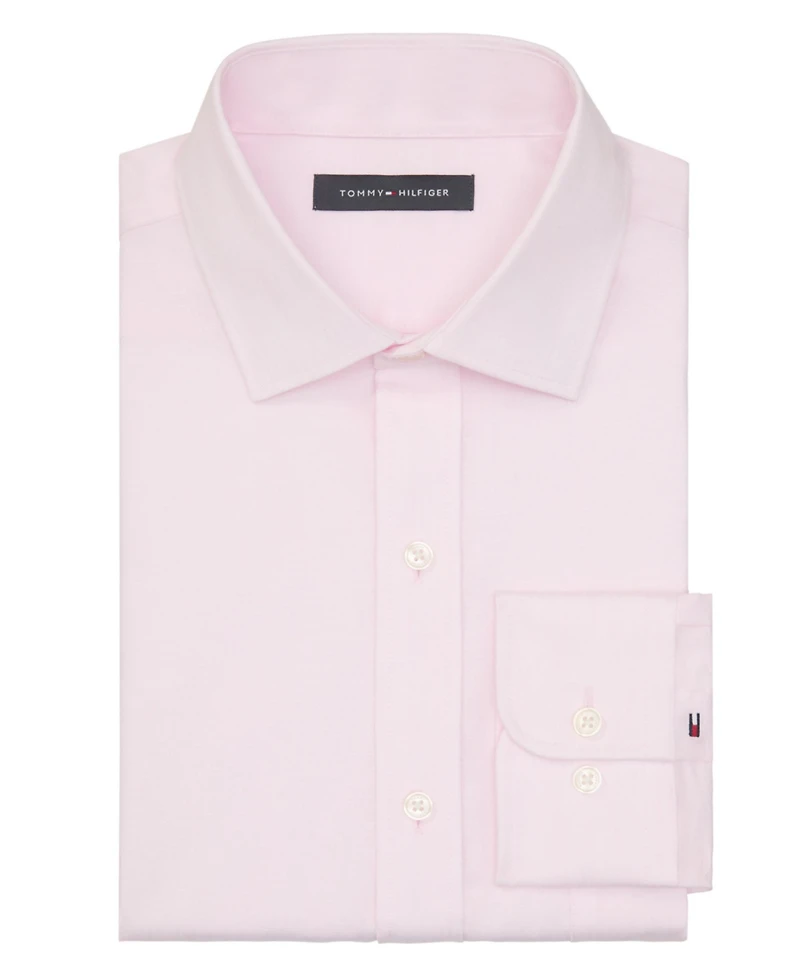 Tommy Hilfiger Mens Regular Fit Linen Dress Shirt