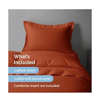 Premium Microfiber Duvet Cover Set - Twin Cream