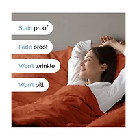 Premium Microfiber Duvet Cover Set - Twin Cream