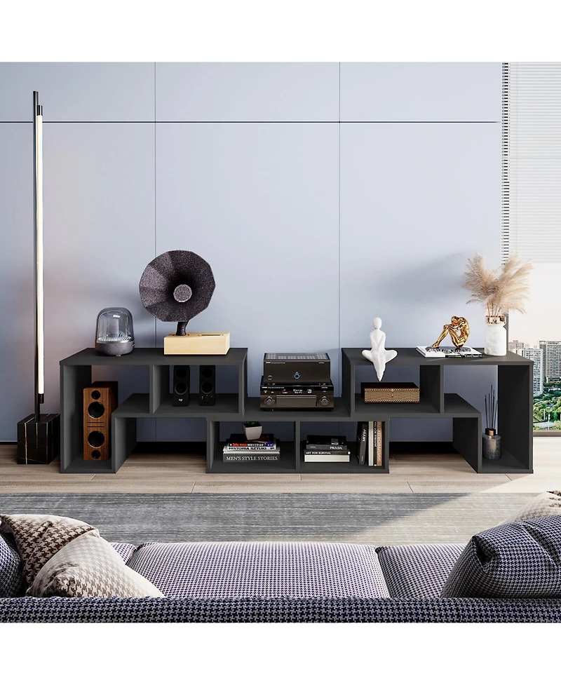 Gouun 3 Pieces Adjustable Tv Stand for TVs up to 65 Inch with Shelves