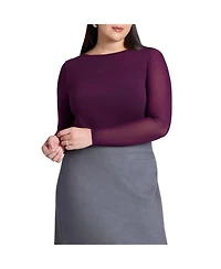 Eloquii Women's Sheer Sleeve Tee